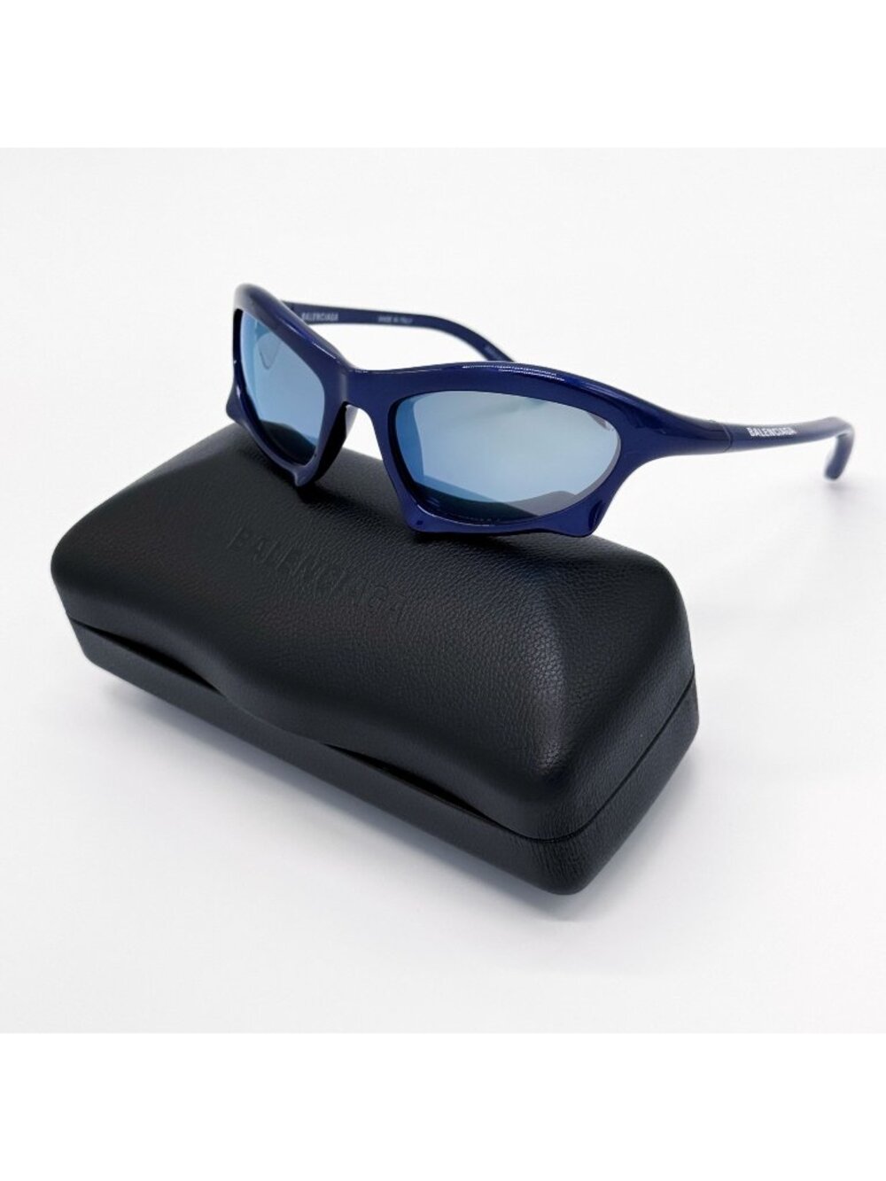 NEW BALENCIAGA BB0229S 006 SUNGLASSES BLUE UNISEX EYEWEAR BALENCIAGA